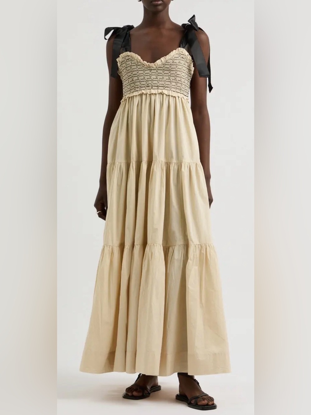 Free People Bluebell Solid Maxi Dress Vacation Sand size M